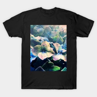 Blue Hydrangea Flower Botanical T-Shirt